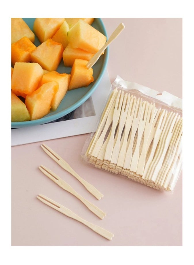80pcs Ramadan Disposable Wooden Fruit Picks with Clear Tops ideal for homemade desserts and small fruit platters - Image 2