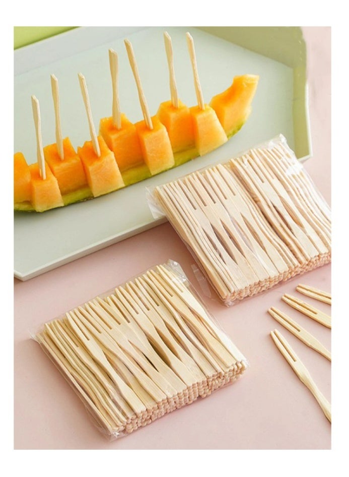 80pcs Ramadan Disposable Wooden Fruit Picks with Clear Tops ideal for homemade desserts and small fruit platters - Image 1