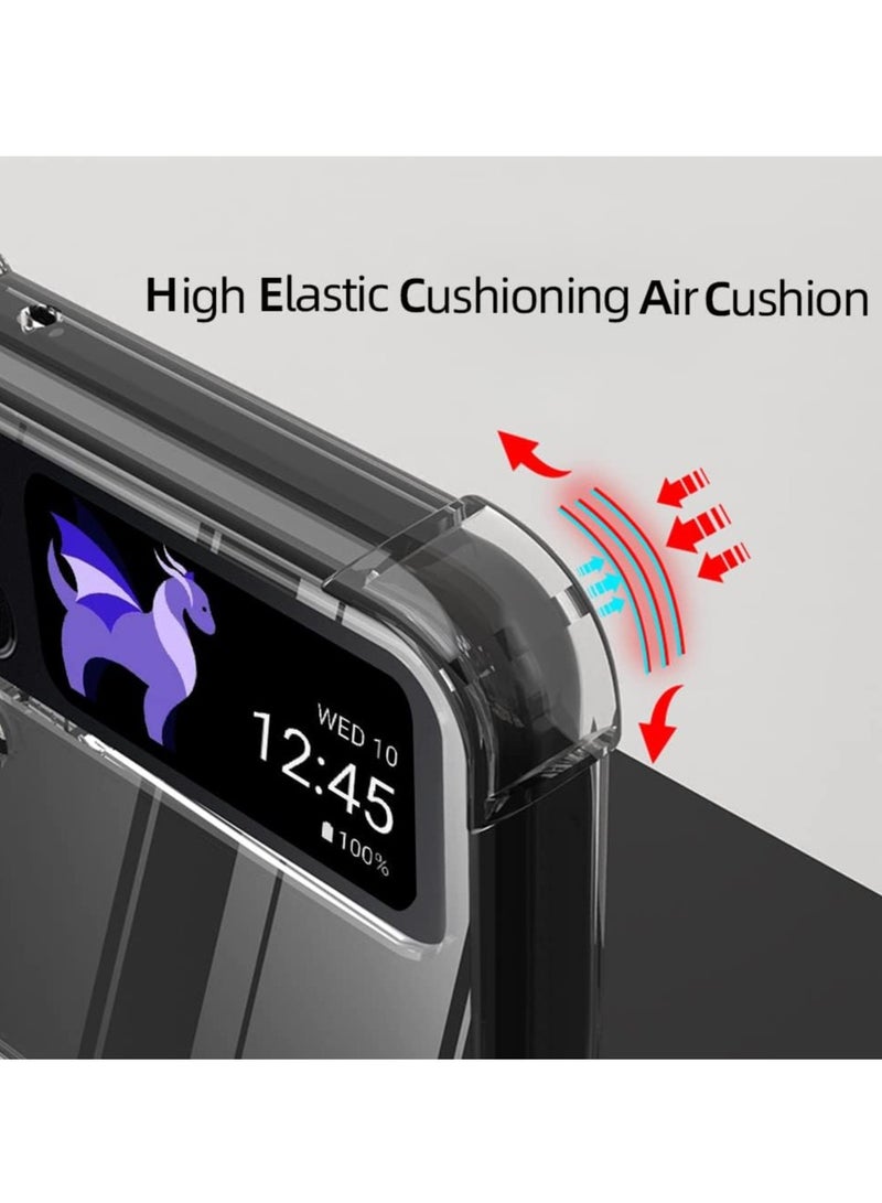 MIGOFAST Magnetic Clear Case for Samsung Galaxy Z Flip 4 5g, Support Magsafe and Wireless Charger, Transparent Shockproof and Drop-Proof Hard PC Phone Cover for Galaxy z flip 4 - Image 5