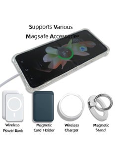 MIGOFAST Magnetic Clear Case for Samsung Galaxy Z Flip 4 5g, Support Magsafe and Wireless Charger, Transparent Shockproof and Drop-Proof Hard PC Phone Cover for Galaxy z flip 4  - Image 4