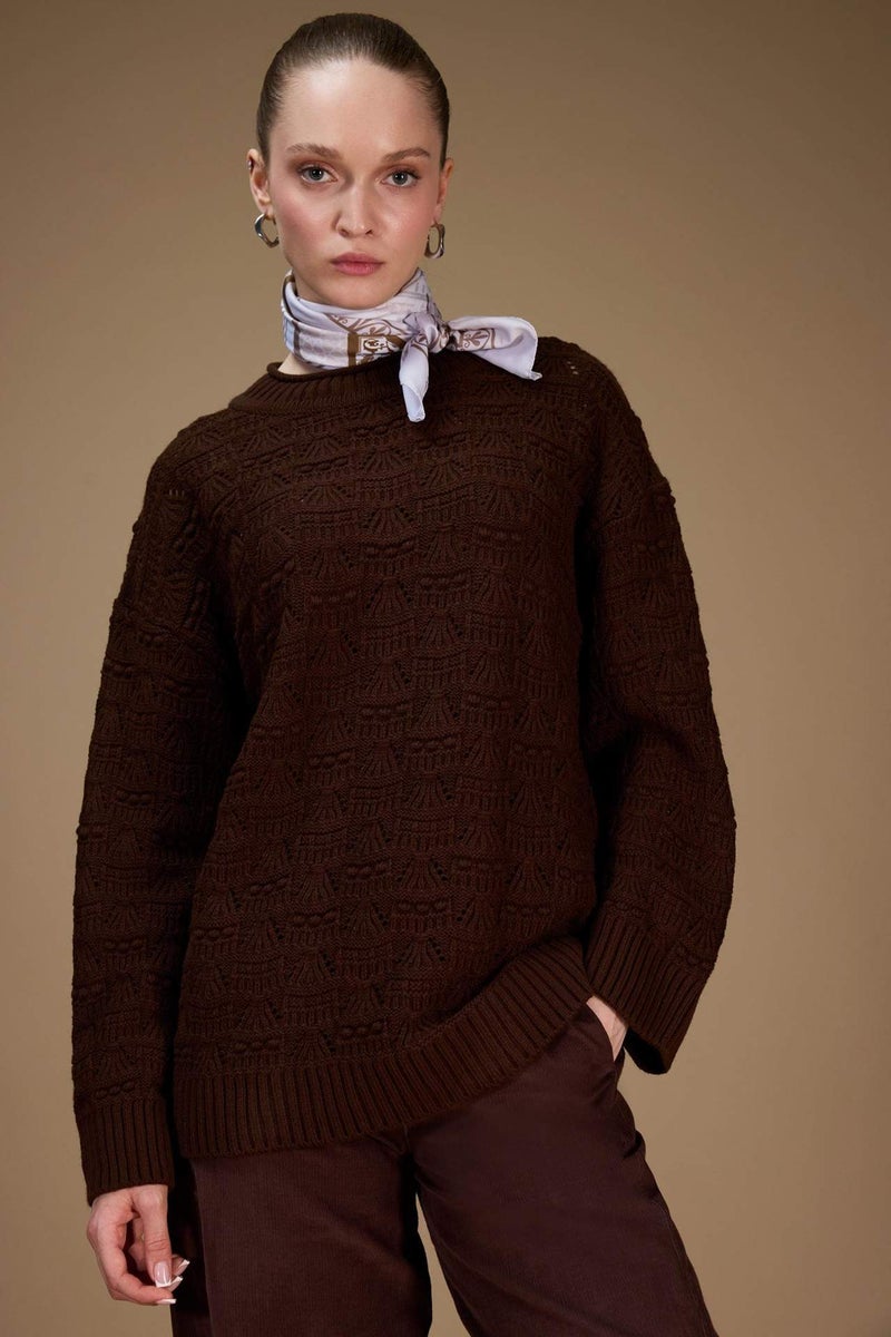 DeFacto Regular Fit Crew Neck Knitwear Tunic - Image 1
