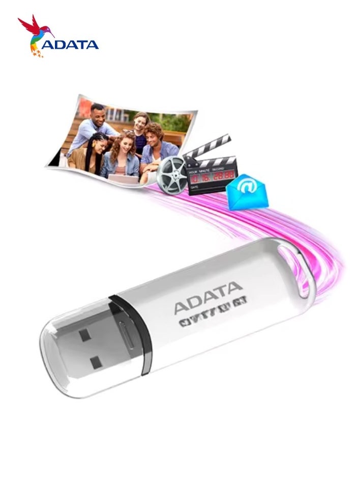ADATA - C906 Compact 8GB USB 2.0 Flash Drive | Lightweight and Fast Data Transfer | Black - Image 1