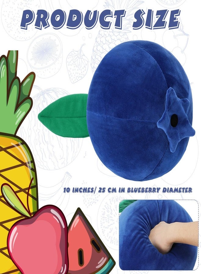 Beeveer Decorative Cute Blueberry Plush Pillow Kawaii Fruit Stuff Hugging Plushies Gift Soft Novelty Pillow Cushion Seat Decor for Gift Home Decor - Image 2