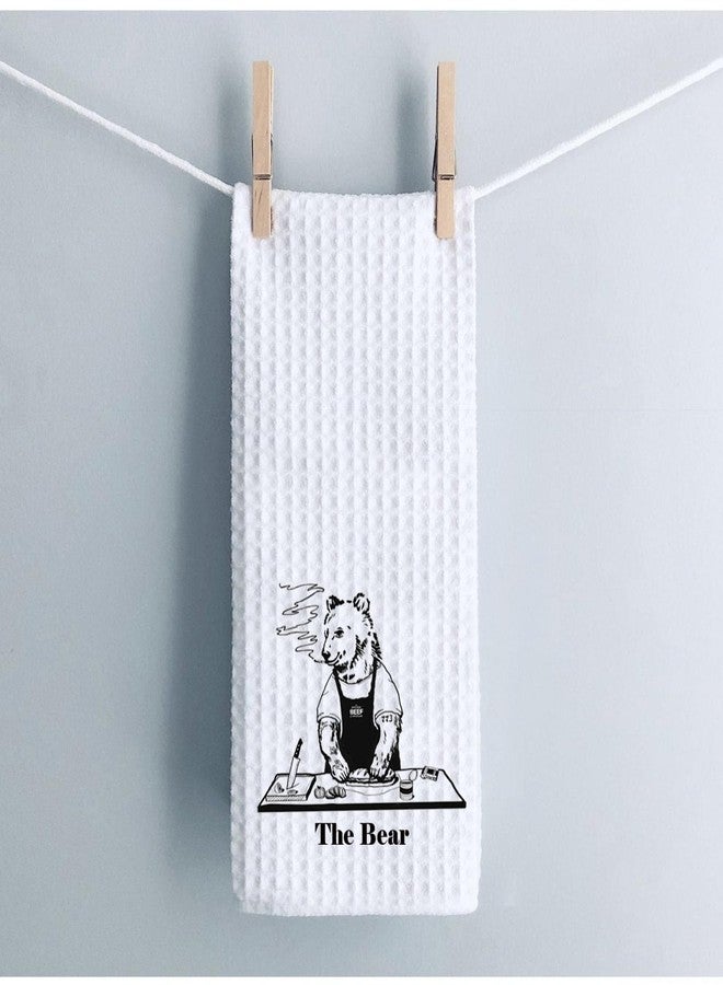 WCGXKO Bear Graphic Kitchen Towel Funny TV Show Quote Kitchen Towel Housewarming Gift (Bear 1 Towel) - Image 4