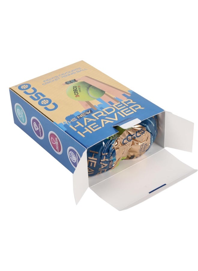 كوسكو كرة تنس كوسكو كريكيت نورمال فورس الجلدية (صفراء) - عبوة من 6 كرات - Image 4