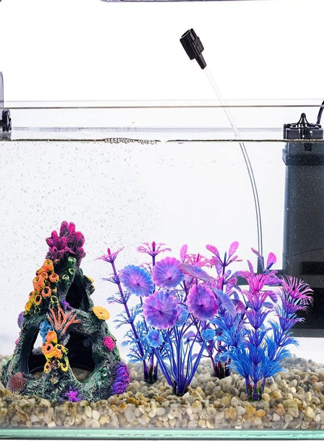 HAWAWA 5PCS Aquarium Colorful Coral Reef Set Fish Tank Decoration Mountain Ornament for Aquarium Environments Decor Accessories, Coral Mountain, Aquatic Plant - Image 5