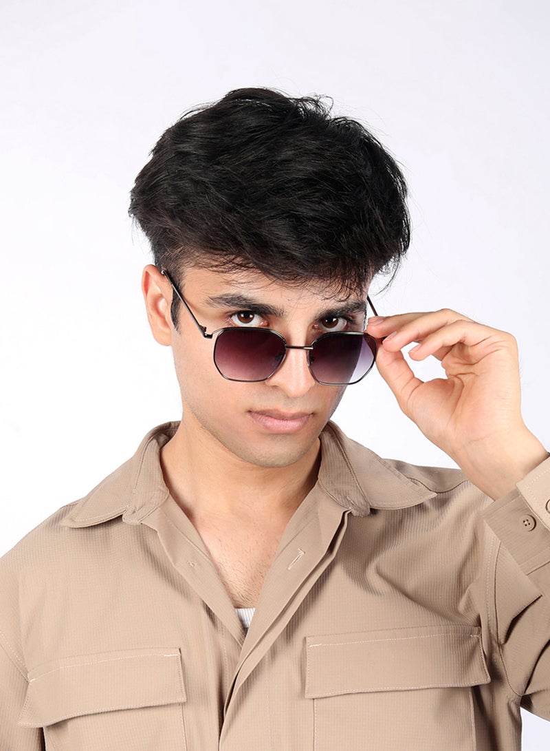 Woggles UV- Protected  Copper Hexagonal Sunglasses  - Image 2