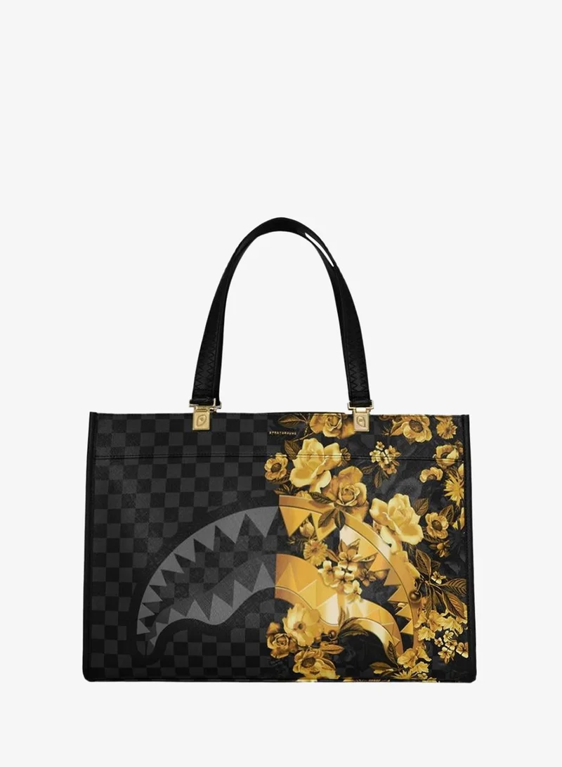GOLD FLORAL REMIX TORTUGA TOTE