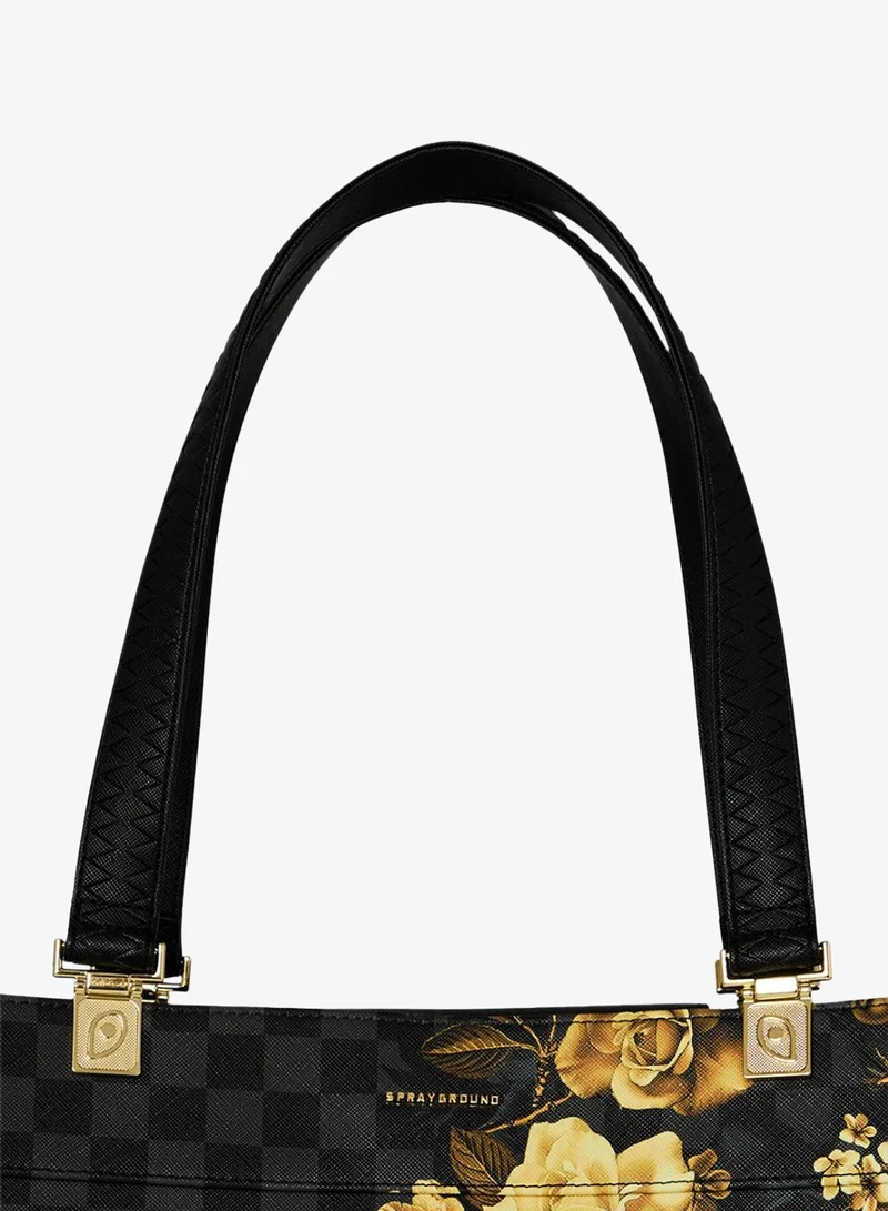 SPRAYGROUND  GOLD FLORAL REMIX TORTUGA TOTE for Women | Best Price UAE