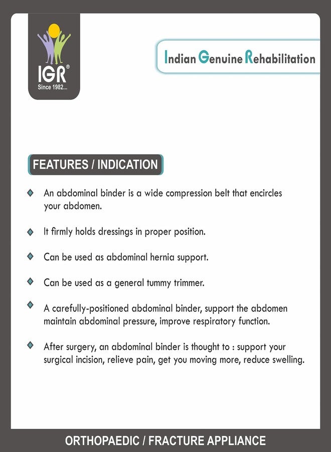 IGR حزام البطن من IGR مثالي لتنحيف الخصر، وتخفيف آلام أسفل الظهر، ولتقليل حجم البطن بعد الولادة، حزام يسمح بمرور الهواء للرجال والنساء، رمادي (XXX-L (48-52 بوصة)) - Image 3