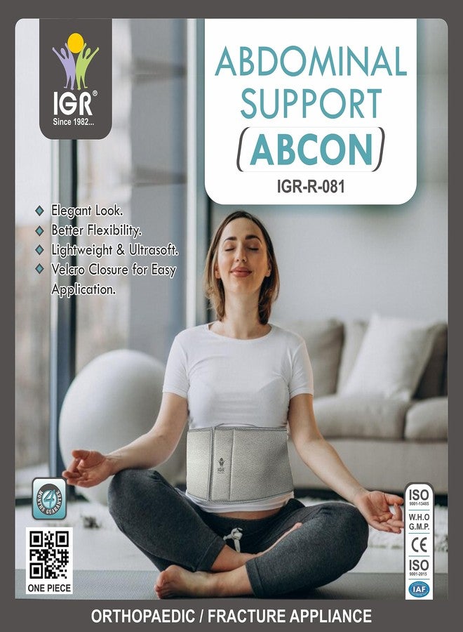 IGR حزام البطن من IGR مثالي لتنحيف الخصر، وتخفيف آلام أسفل الظهر، ولتقليل حجم البطن بعد الولادة، حزام يسمح بمرور الهواء للرجال والنساء، رمادي (XXX-L (48-52 بوصة)) - Image 2