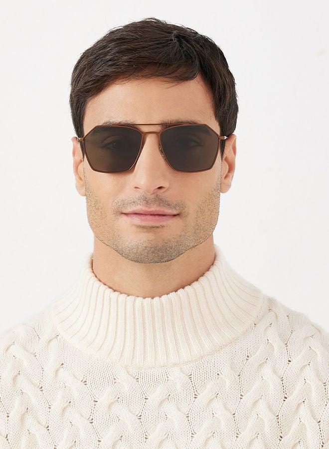 30Sundays FIGARO II,Men Sunglasses, Aviator Sunglasses, UV Protection: UV400 (Brown,Green) - Image 4