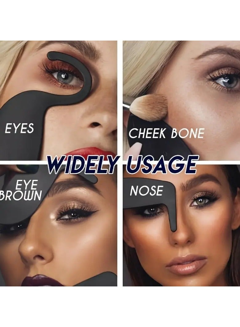 ORiTi 1 قطعة من قوالب تحديد محيط الوجه المنحنية من بيرفكت، أدوات مكياج، بطاقة تحديد العيون، مكياج الوجه، مكياج الخدود، مكياج الأنف، مكياج العارضات، إكسسوارات مكياج الجمال - Image 5