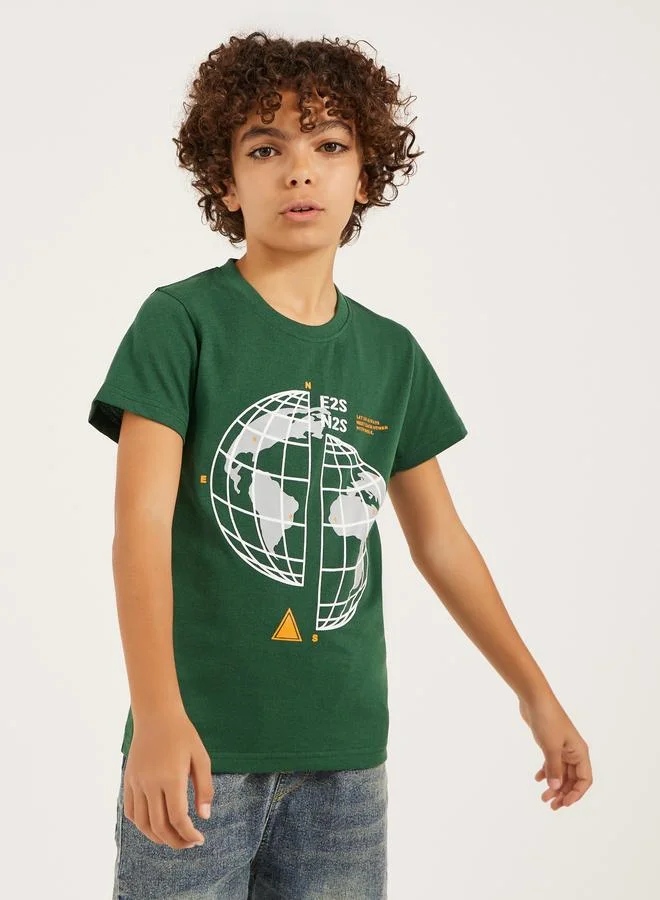 Styli Styli Graphic Print Round Neck T-Shirt