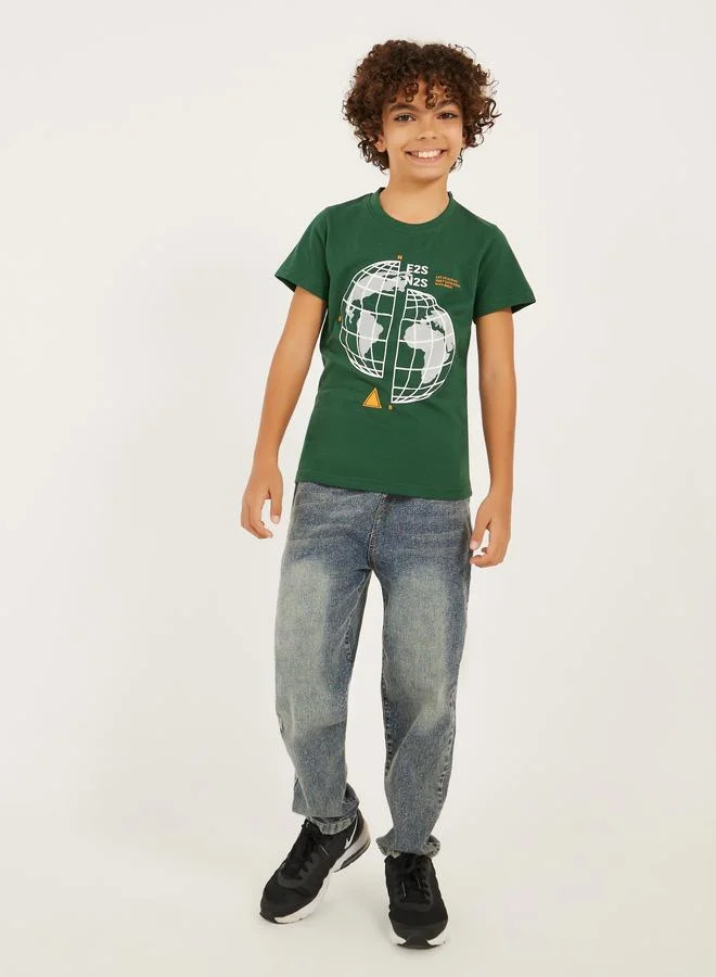 Styli Styli Graphic Print Round Neck T-Shirt