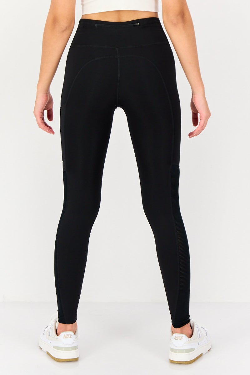 Nike Women Dri Fit Brand Logo Running Leggings, Black - Image 3