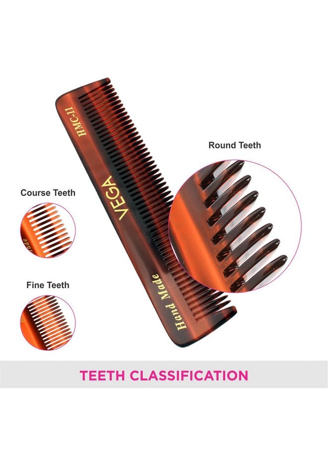 Vega Pocket Hair Comb (India'S No.1* Hair Comb Brand) For Men And Womenbrown Pack Of 2 (Vc2Hmc-11)  - Image 5