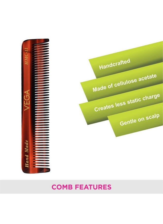 Vega Pocket Hair Comb (India'S No.1* Hair Comb Brand) For Men And Womenbrown Pack Of 2 (Vc2Hmc-11)  - Image 4