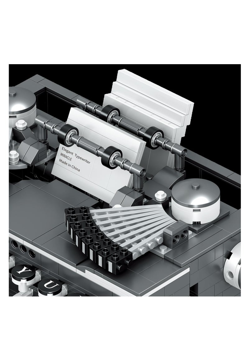 Vintage Typewriter Building Set with Mini Bricks 1136 Pieces Perfect Collectible Model for Adults Unique Gift Idea  - Image 5