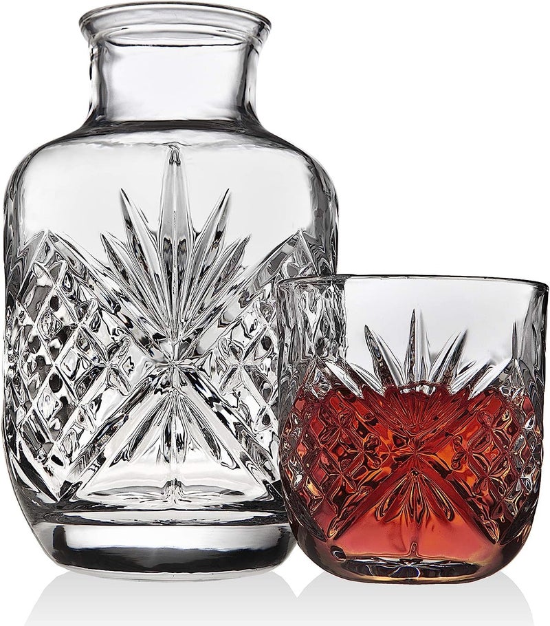 Godinger Godinger Bedside Night Carafe - Cup and Bottle to Keep Next To Your Bed for a Handy Midnight Drink, 16oz  - Image 2