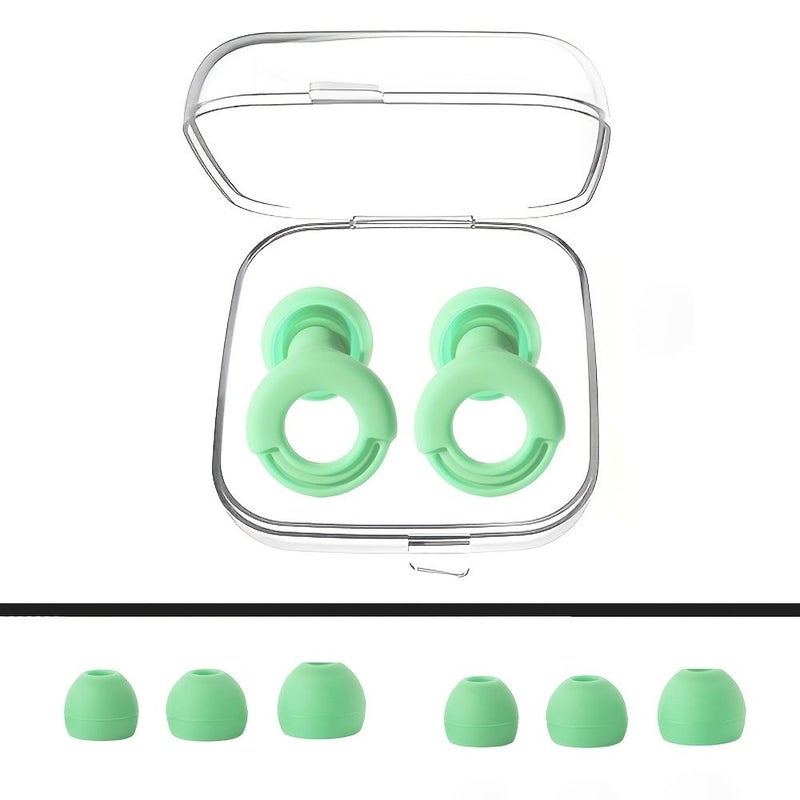 Pink Soft Silicone Reusable Ear Plugs With Loop Design For Sleep Work Travel Washable 4 Pairs - Image 1