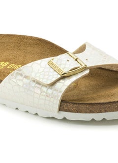 BIRKENSTOCK Madrid Narrow Shiny Snake Cream  - Image 3