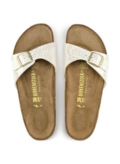 BIRKENSTOCK Madrid Narrow Shiny Snake Cream  - Image 4