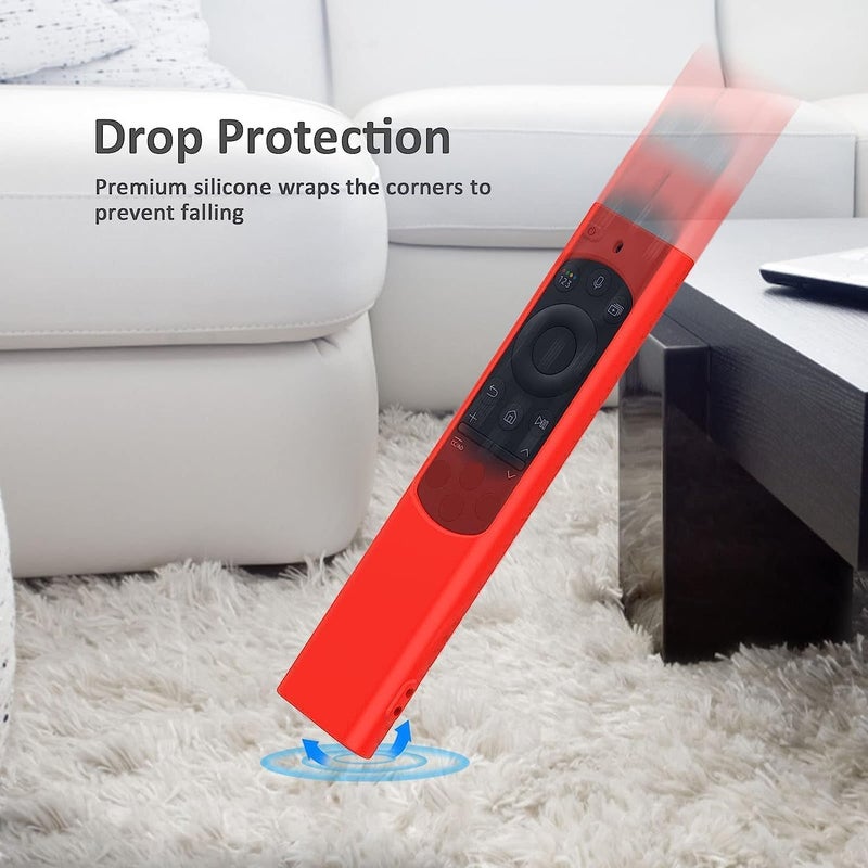 Raya Silicon Protective Case Cover Compatible with Samsung Smart TV Remote Control 2022-2025 TM2280E QLED TV BN68-13897A [Remote NOT Included] (Red) - Image 4