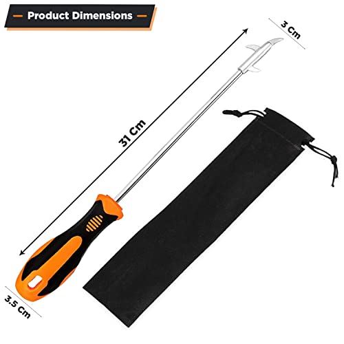 Casago CS-5020 Car Tire Cleaning Tool Stone Removal Hook Ideal for Car Bike & Motorbike Tyres With Rubber Handle (1 Pc) - Image 2