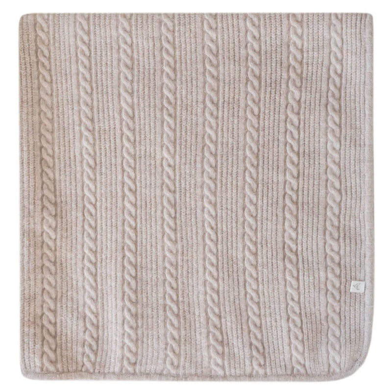 Copper Pearl Sweater SuperSoft Stretchy 36x36 Chunky Knit Blanket Perfect Knitted Baby Blanket for Newborns Neutral Cozy Heirloom Quality Oatmeal - Image 2