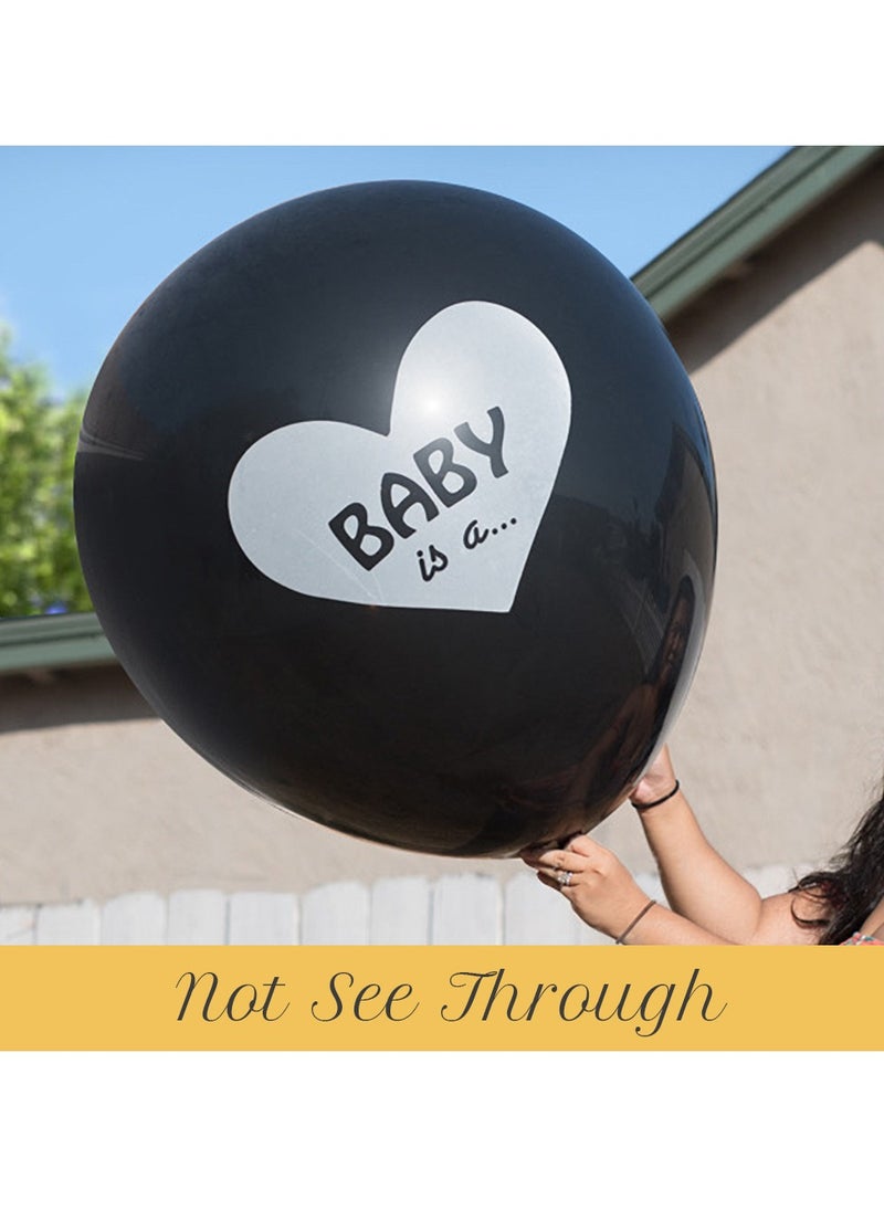 RTYY Baby Gender Reveal Balloon Big Black Balloons with Pink and Blue Confetti Packs for Boy or Girl Baby Shower Gender Reveal Party Supplies Decoration Kit - Image 3