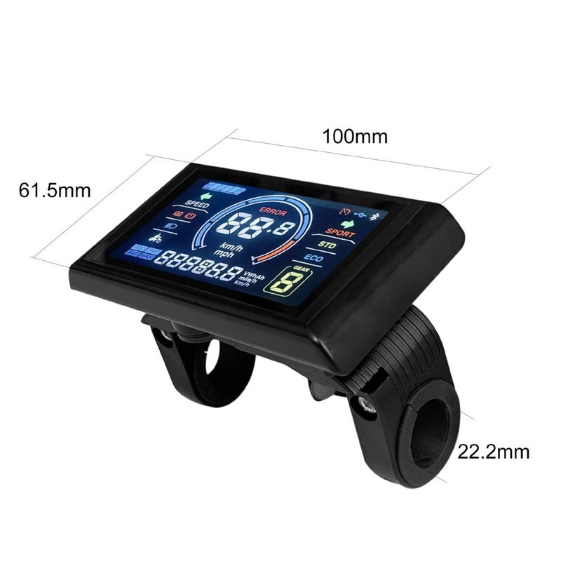 24-72V Ebike LCD Display 5Pins LCD-S966 Smart Color Screen Waterproof Mountain Bike Control Panel Used For No. 2 Protocol Controller  Waterproof Connector - Image 5