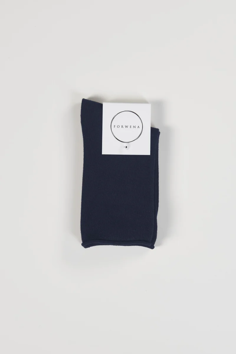 فوروينا Navy Blue Modal Elastic Seamless Women's Sock Socks