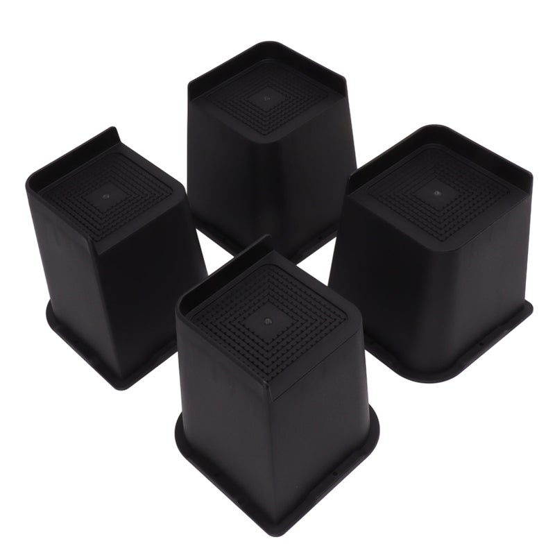 4Pcs Furniture Riser 6in Heavy Duty Slip Proof ABS Bed Rise Lift Block for Chair Sofa - Image 3