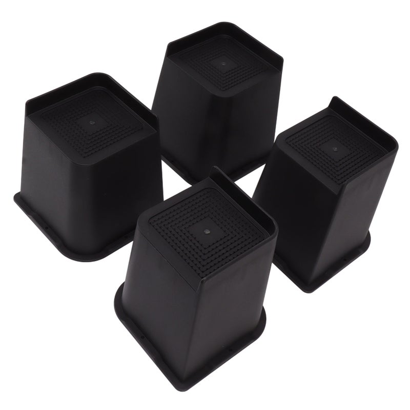 4Pcs Furniture Riser 6in Heavy Duty Slip Proof ABS Bed Rise Lift Block for Chair Sofa - Image 4