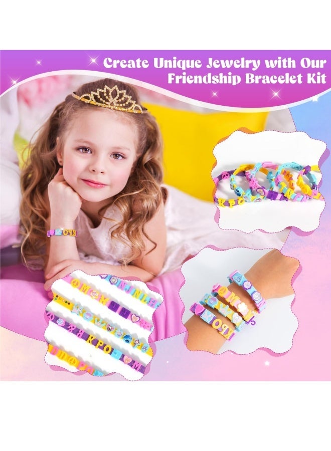 Art & Craft Kits for Kids, DIY Friendship Bracelet Making Kit for Girls, Jewelry Making with Charm & Sticker, Birthday Gifts for Ages 4-12, Toy for Ages 4, 5, 6, 7, 8, 9, 10, 11, 12 Years Old - Image 4