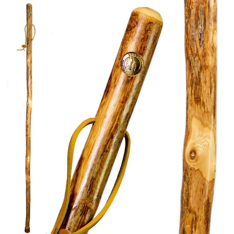 Brazos Rustic Wood Walking Stick Hardwood Traditional Style Handle for Men Women Made in The USA 48 - Image 3