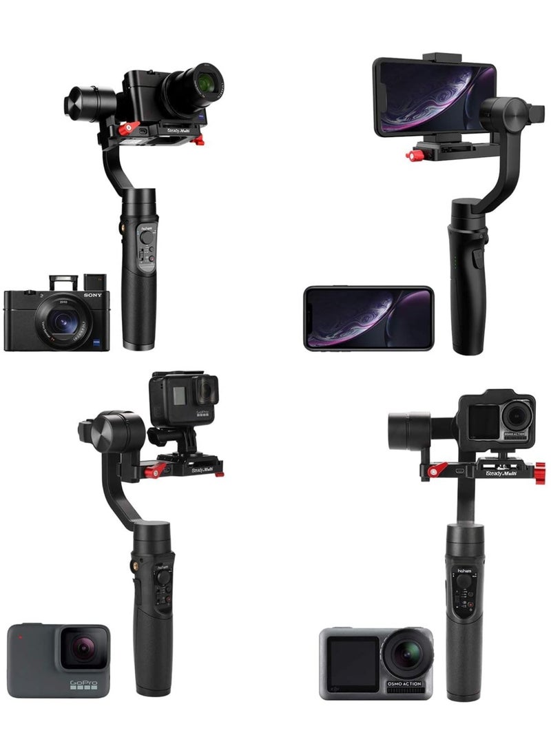 hohem Hohem iSteady-Multi Gimbal for Compact Camera 3-Axis Handheld Gimble Stabilizer for Sony RX100M7/6/5/4/3 RX0 II Gopro & Osmo Action Camera and Smartphone 3 in 1 Gimbal Stabilizer  - Image 2