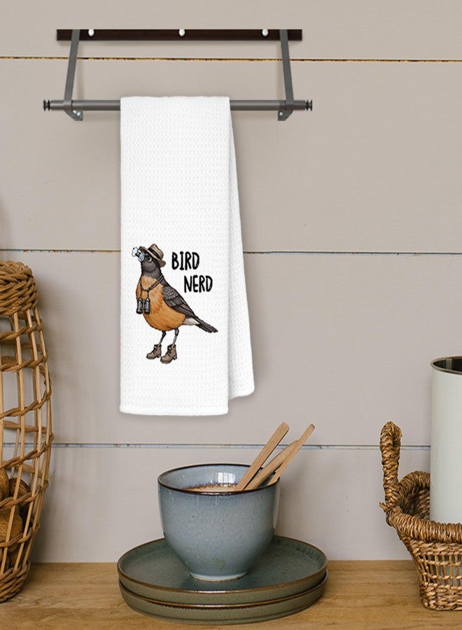 JINYO Bird Nerd Kitchen Towels, Bird Watcher Gifts Decorative Dish Tea Towels, Gifts for Birds Lovers Women Hand Towels for Bathroom Kitchen Decor, 16x24 Inch - Image 4