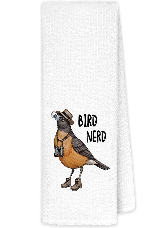 JINYO Bird Nerd Kitchen Towels, Bird Watcher Gifts Decorative Dish Tea Towels, Gifts for Birds Lovers Women Hand Towels for Bathroom Kitchen Decor, 16x24 Inch - Image 1