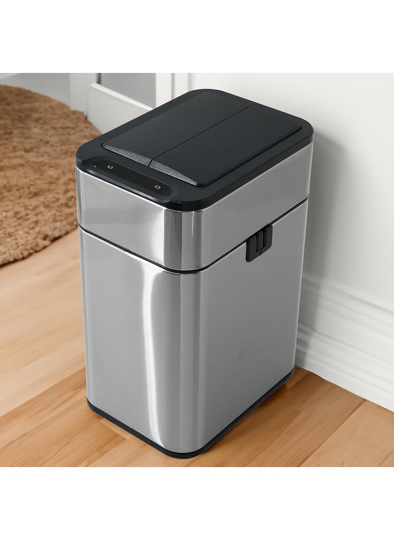 Umai UMAI 15L Stainless Steel Motion Sensor Dustbin For Kitchen Waterproof Garbage Bin for Home Garbage Bin For Office Big Dustbin Waste Bin For Bathroom Silver  - Image 1