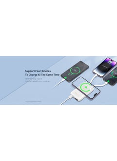 Recci Polaris Series Magnetic Power Bank RPB-W10 10000mAh Power Bank Built-in PD quick charge Lightning cable & Type-C cable 22.5W output +15W wireless charging  - Image 5