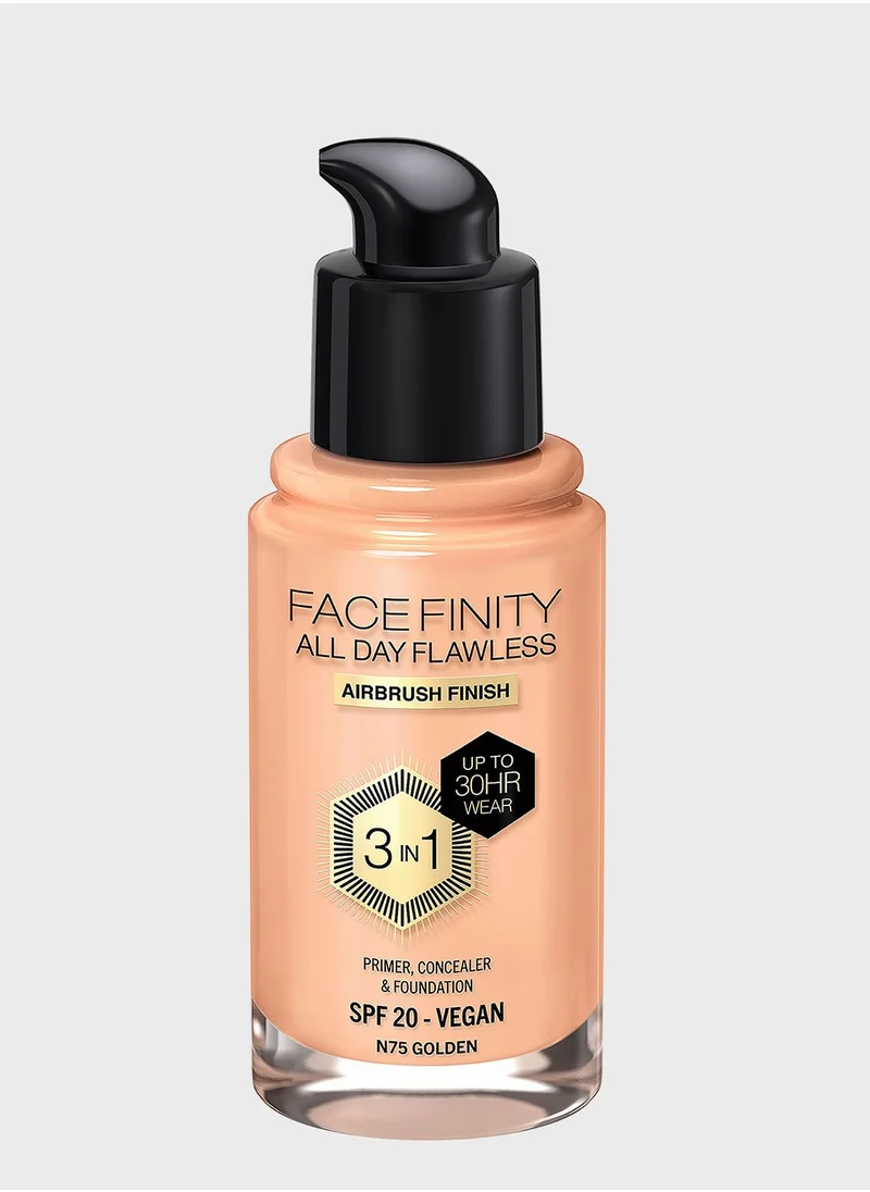 Max Factor Max Factor Facefinity All Day Flawless Foundation - N75 Golden, 30ml