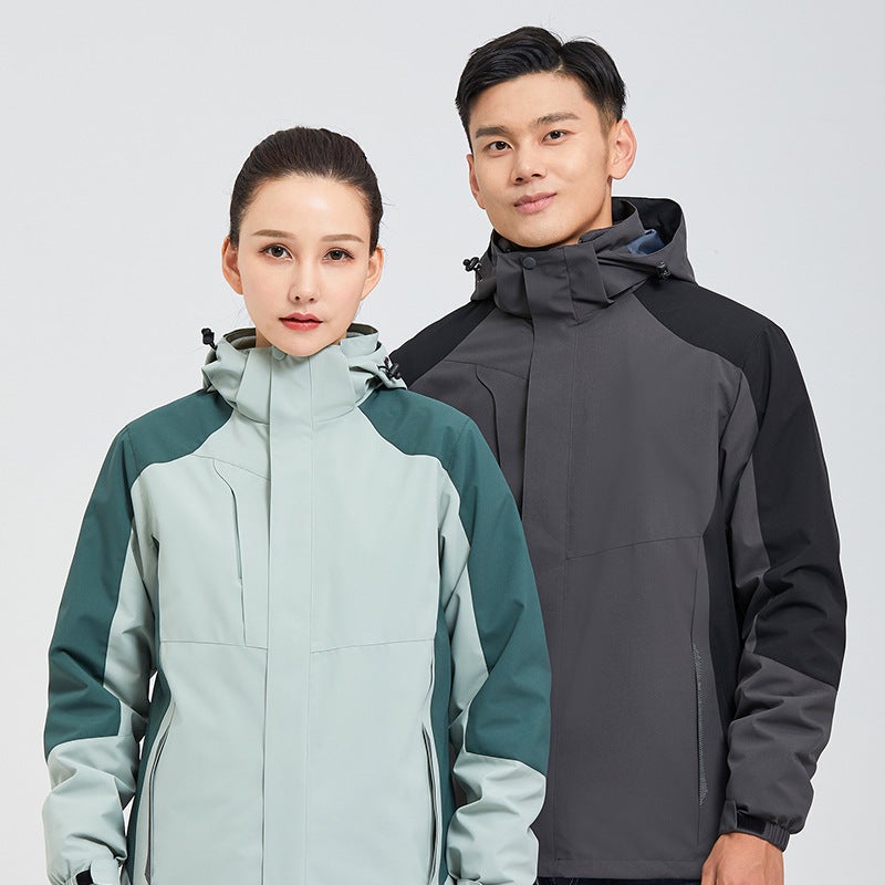 Three-In-One Thickened Detachable Two-Piece Overalls Waterproof Overalls Coat Logo - Image 5