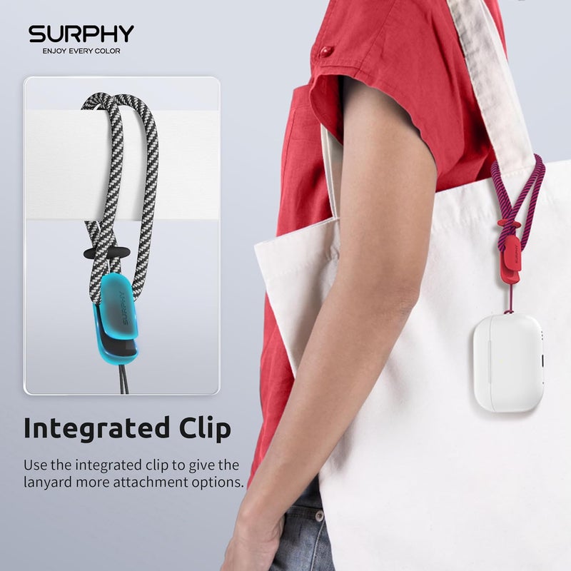 SURPHY 2 Pack Lanyard, Phone Strap, Adjustable with Two-Color Braided - Image 3