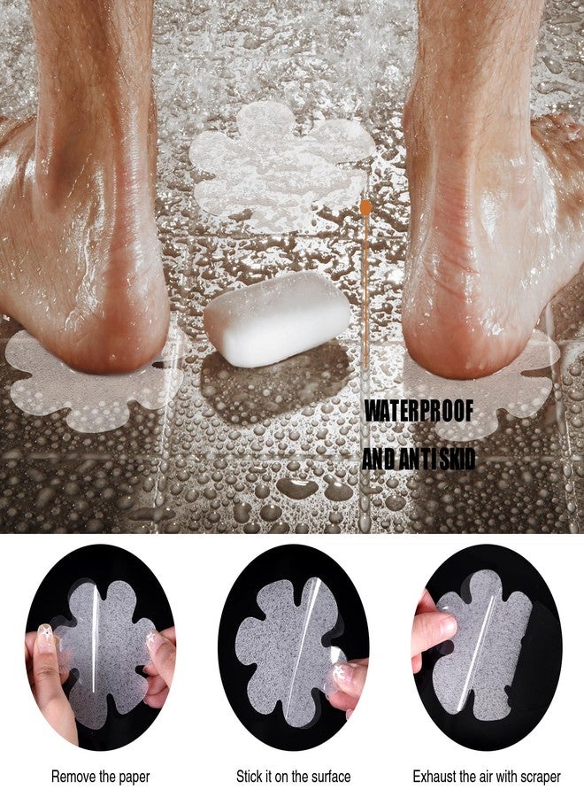 Secopad Original 24PCS Upgraded Gentle Bathtub Stickers Non-Slip, Safety Shower Treads Adhesive Appliques with Premium Scraper - Image 5
