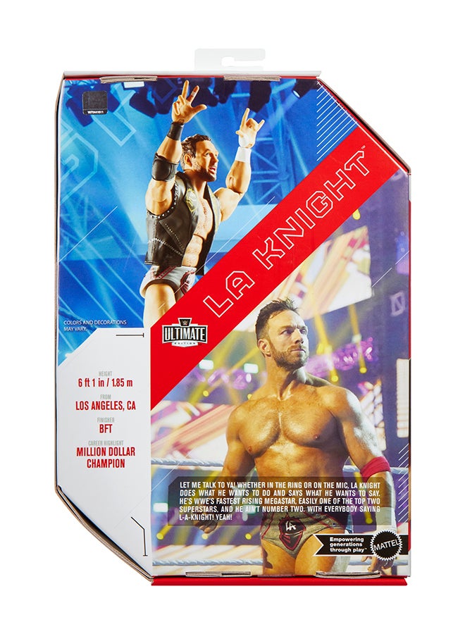 WWE Mattel WWE Ultimate Edition Action Figure & Accessories, 6-inch LA Knight Collectible Set, Swappable Heads & Hands, 30 Articulation Points  - Image 2
