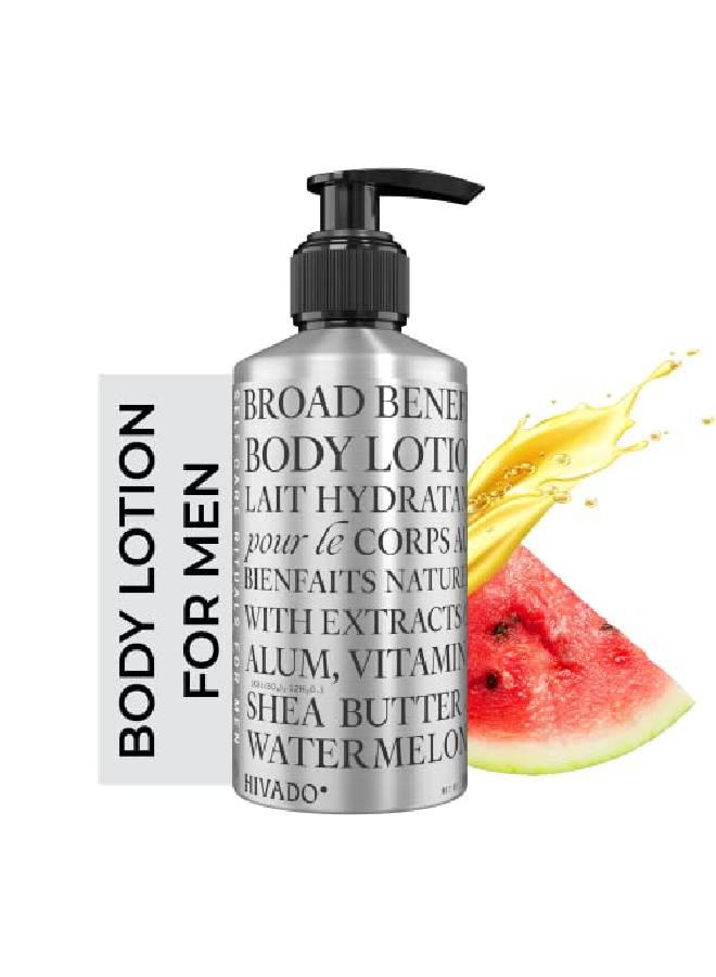 HIVADO Broad Benefit Body Lotion | All Skin Types Skin tightening pH Balance 200 ml | Watermelon Seed & Shea Butter | Sulphate Free Paraben Free | Body Lotion Men - Image 1