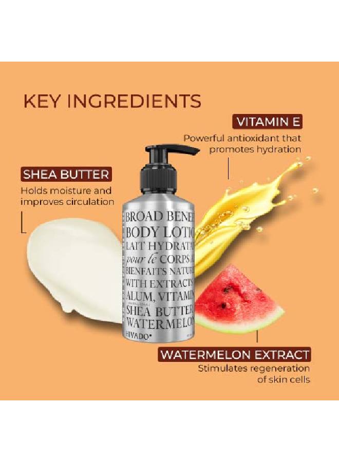 HIVADO Broad Benefit Body Lotion | All Skin Types Skin tightening pH Balance 200 ml | Watermelon Seed & Shea Butter | Sulphate Free Paraben Free | Body Lotion Men - Image 3