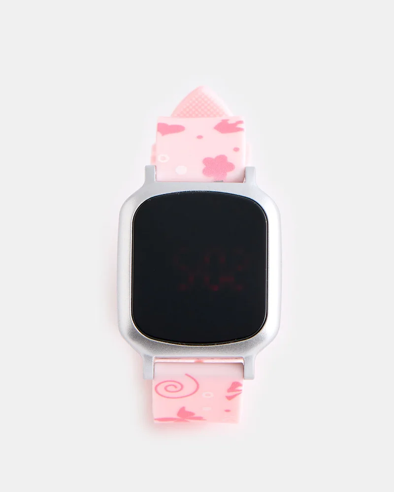 REDTAG Girls Pink Print Digital Watch